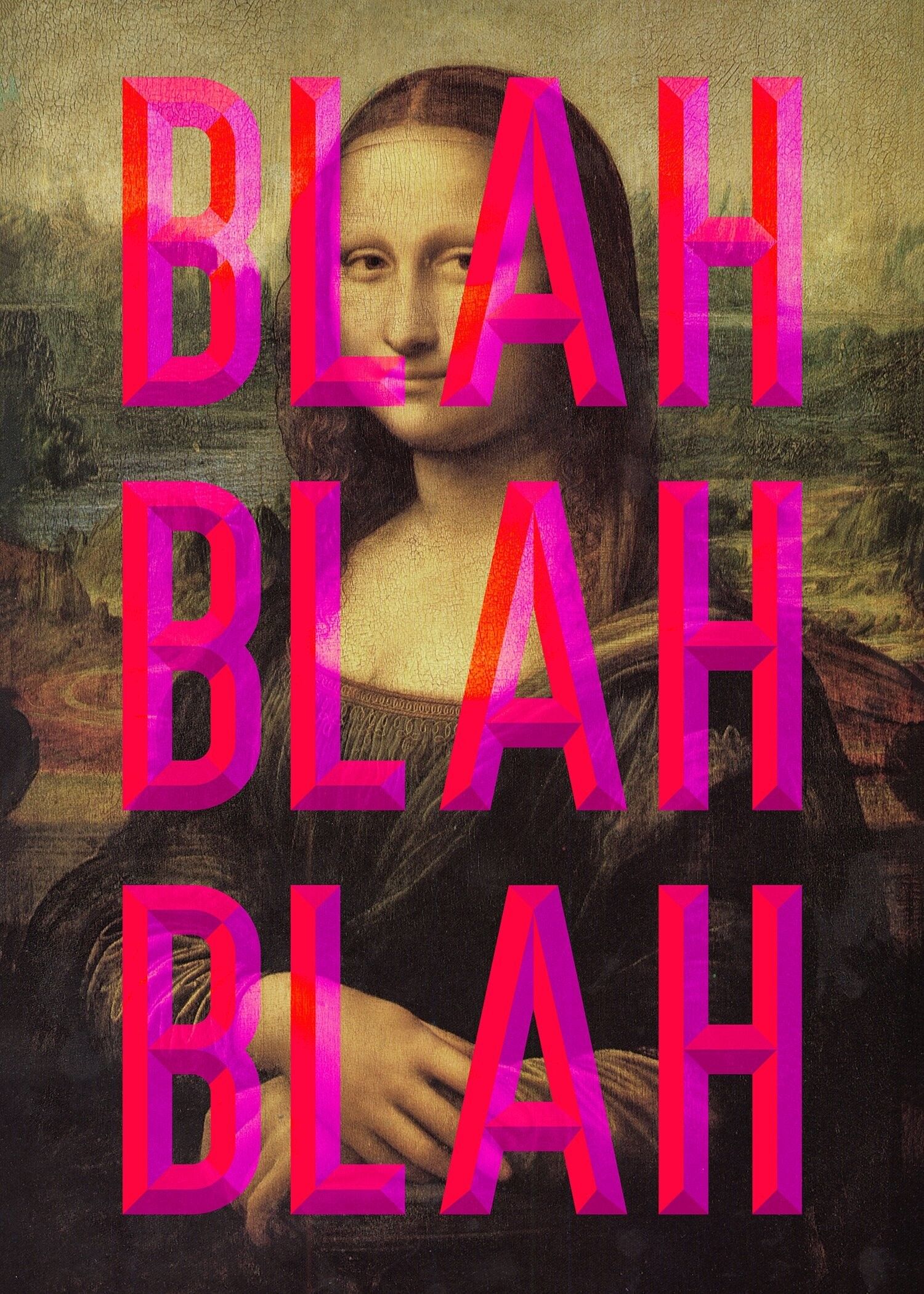 Moaning Mona Blah Blah Blah Print - 50x70 - Matte