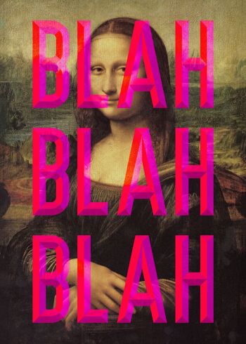 Moaning Mona Blah Blah Blah Print - 50x70 - Mat 1