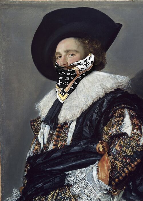 Gang Portrait LV Scarf Print - 50x70 - Matte