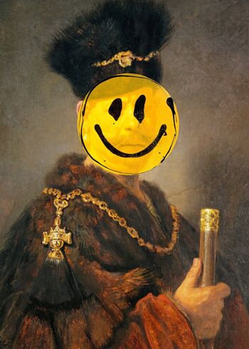 Nobleman Smiley peinture impression - 50 x 70 - mat 1