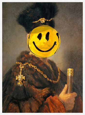 Nobleman Smiley peinture impression - 50 x 70 - mat 4