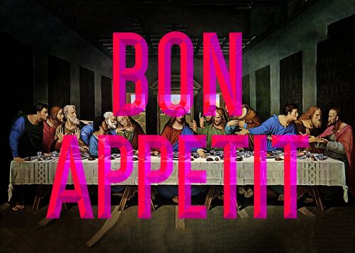 Bon Appetit Typography Print - 50x70 - Matte