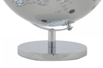 Dmora Globe Décoratif, Plastique et Fer, Couleur Argent, Dimensions : 25 x 25 x 34 cm 4