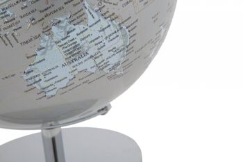 Dmora Globe Décoratif, Plastique et Fer, Couleur Argent, Dimensions : 25 x 25 x 34 cm 5