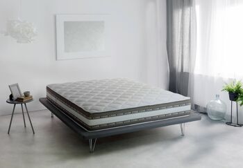 Matelas double Dmora Naike, matelas en mousse à mémoire de forme et gel Waterfoam avec revêtement amovible, 100% Made in Italy, anti-acarien et hypoallergénique, cm 140x200 h27 3