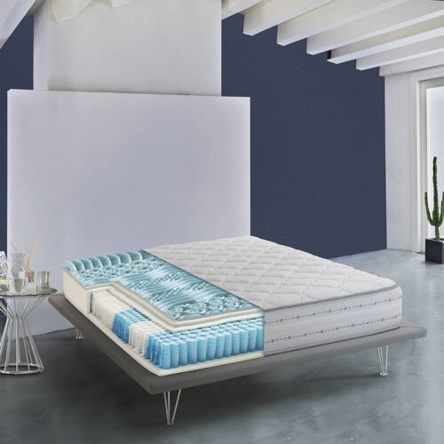 Buy wholesale Dmora Natalina double mattress, Memory Foam and pocket spring  mattress, 100% Made in Italy, Anti-mite and Hypoallergenic, cm 140x190 h26