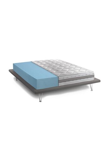 Matelas double Dmora Sveva, matelas en mousse à mémoire de forme et mousse d'eau avec revêtement amovible, 100% Made in Italy, anti-acarien et hypoallergénique, cm 180x200 h21 2