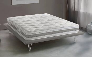 Matelas double Dmora Sveva, matelas en mousse à mémoire de forme et mousse d'eau avec revêtement amovible, 100% Made in Italy, anti-acarien et hypoallergénique, cm 180x200 h21 3