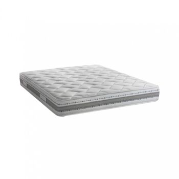 Matelas double Dmora Sveva, matelas en mousse à mémoire de forme et mousse d'eau avec revêtement amovible, 100% Made in Italy, anti-acarien et hypoallergénique, cm 180x200 h21 5