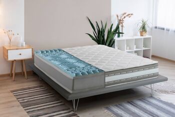 Matelas double Dmora Teodora, matelas en mousse à mémoire de forme et gel avec 9 zones différentes, 100% Made in Italy, anti-acariens et hypoallergénique, cm 140x200 h27 3