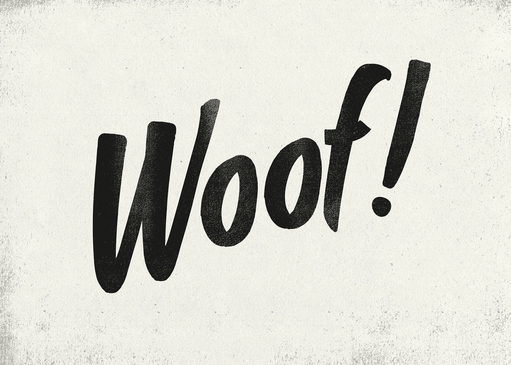 Woof Animal Noises Print - 50x70 - Matt