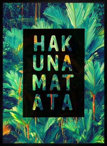 Hakuna Matata Lion King Quote Tropical Print - 50x70 - Mat 3