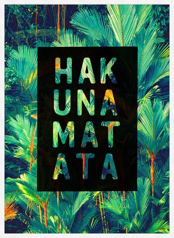 Hakuna Matata Lion King Quote Tropical Print - 50x70 - Mat 4