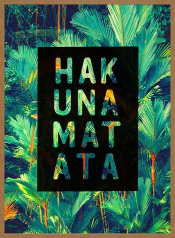 Hakuna Matata Lion King Quote Tropical Print - 50x70 - Mat 5