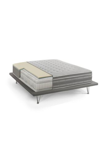 Dmora Luisa carré et demi-matelas, orthopédique en mousse à mémoire de forme et microressorts ensachés, 100% Made in Italy, anti-acarien et hypoallergénique, cm 120x190 h37 2