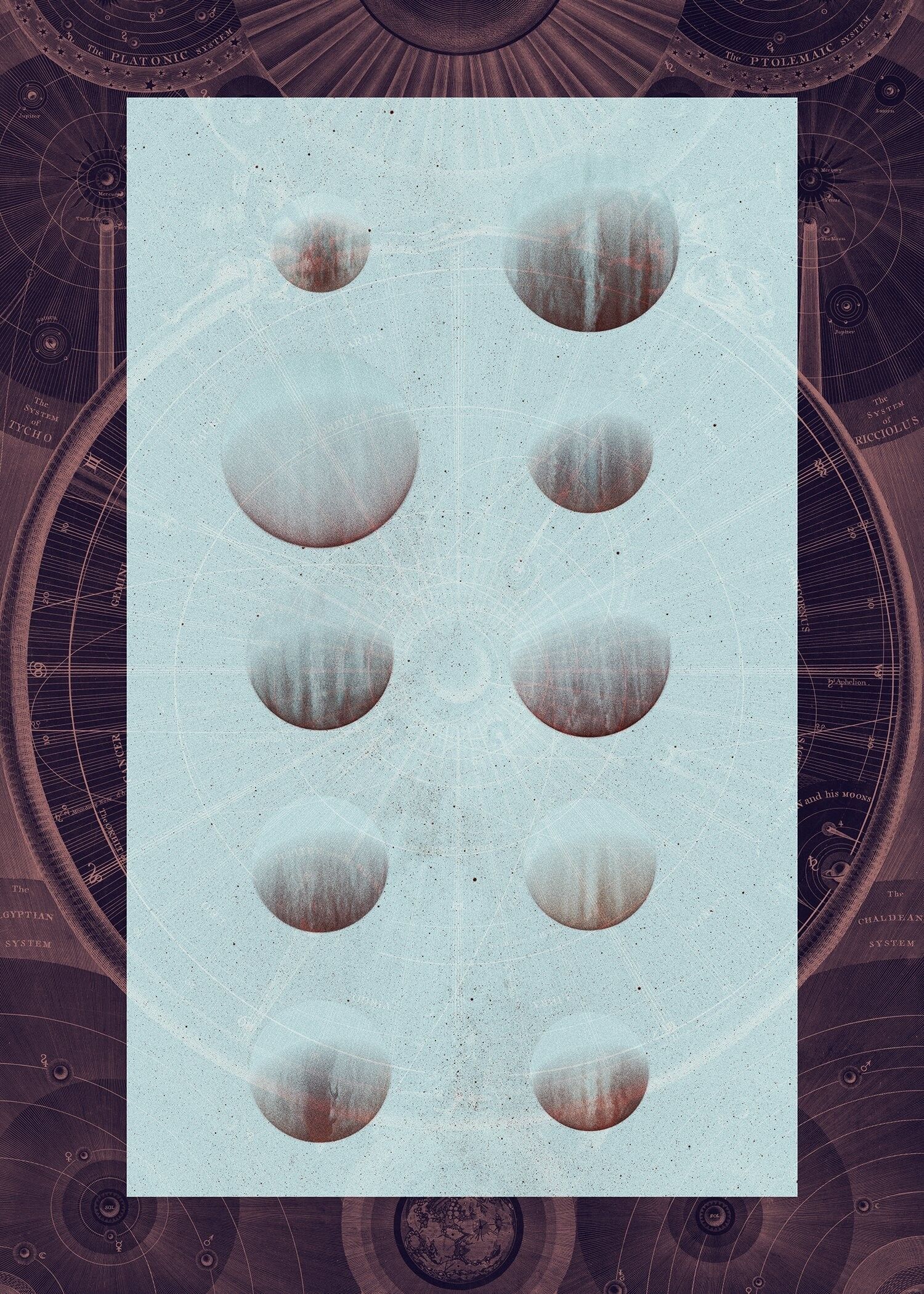 Carta astrologica stampa scura - 50x70 - Matte