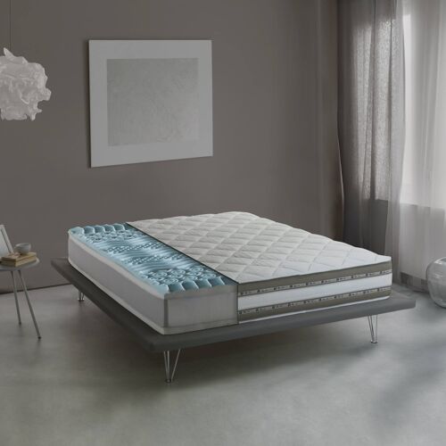 Dmora Materasso singolo Odessa, Materasso sfoderabile in Memory Foam e Gel Waterfoam, 100% Made in Italy, Antiacaro e Anallergico, cm 90x200 h27