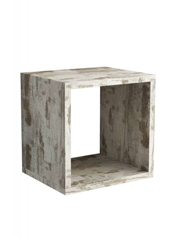 Dmora Mensola Viola, Étagère murale modulaire moderne, Cube de rangement modulaire, Étagère murale, Made in Italy, Cm 30x25h30, Vintage 2