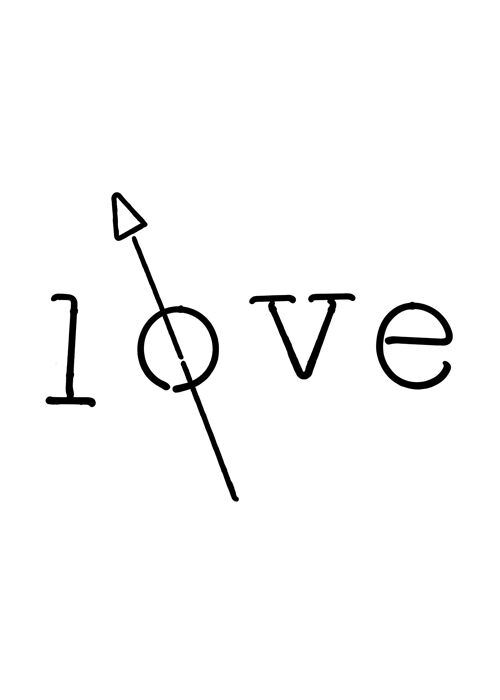 Love Typography Print - 50x70 - Matte