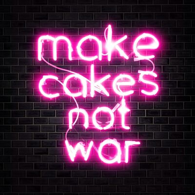 Make Cakes Pink Neon Print - 50x70 - Matte