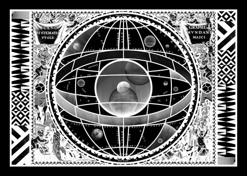 Sceno Systematis Astrology Black Print - 50x70 - Matte