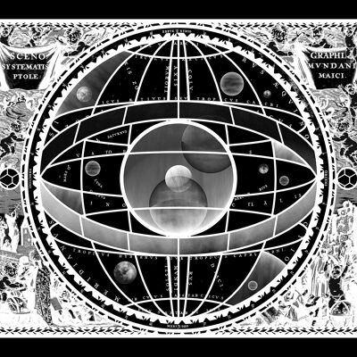 Sceno Systematis Astrology Black Print - 50x70 - Matte