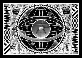 Sceno Systematis Astrology Black Print - 50x70 - Mat 1