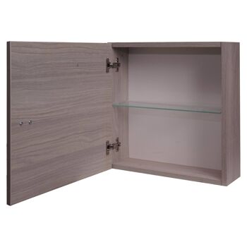 Unité murale Dmora Almazora, Étagère modulaire simple, avec porte réversible, Porte-objets pour bureau ou chambre, Made in Italy, Cm 45x15h45, Blanc Brillant 2