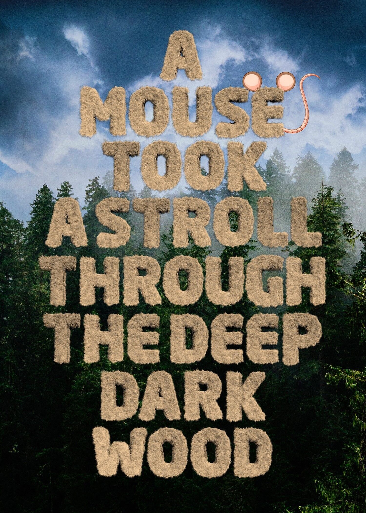 Un topo ha preso una passeggiata Stampa citazione del libro - 50 x 70 - Opaco