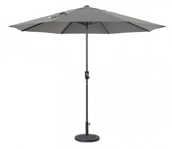 Parapluie Dmora avec structure en aluminium, couleur grise, cm 300 x 300 x h300