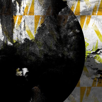 Stampa geometrica giallo luna - 50x70 - Opaco