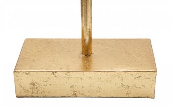 Panneau Dmora avec feuille, structure en fer, couleur or, 10 x 56 x 55 cm 4
