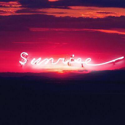 Sunrise Neon Landscape Print - 50x70 - Matte