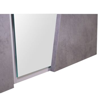 Dmora Unité murale de salon, Meuble TV avec éléments bas et muraux, Salon moderne, Made in Italy, 270x92xh34 cm, Frêne blanc et couleur Ciment 6