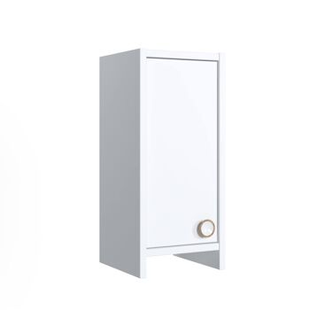 Dmora Armoire murale avec une porte battante, 25 x 25 x 57 cm, couleur blanche 2