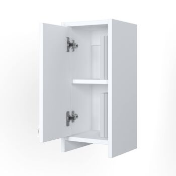 Dmora Armoire murale avec une porte battante, 25 x 25 x 57 cm, couleur blanche 4