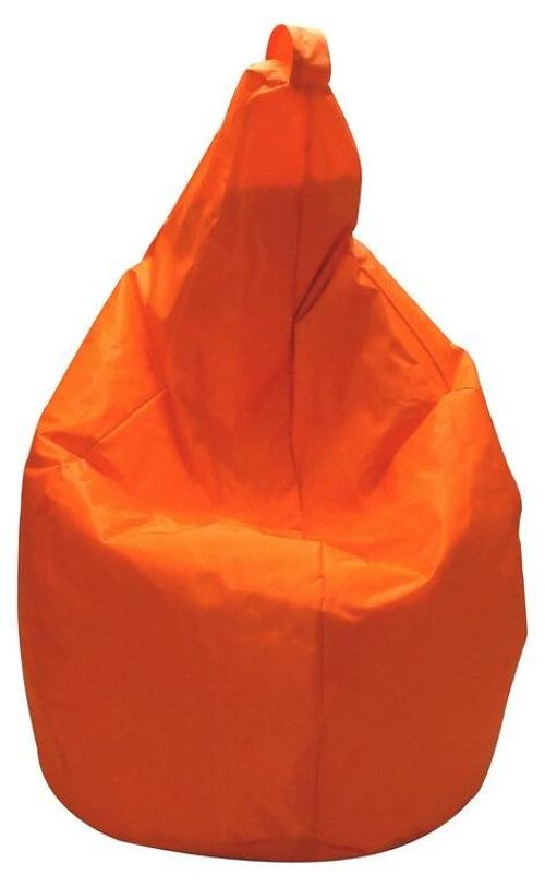 Dmora Poltrona a sacco a tinta unita, colore arancione, Misure 80 x 120 x 80 cm