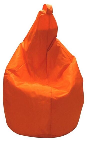 Dmora Pouf de couleur unie, couleur orange, Mesures 80 x 120 x 80 cm 1