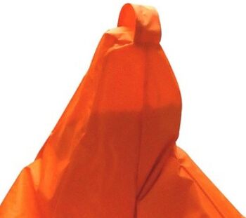 Dmora Pouf de couleur unie, couleur orange, Mesures 80 x 120 x 80 cm 2