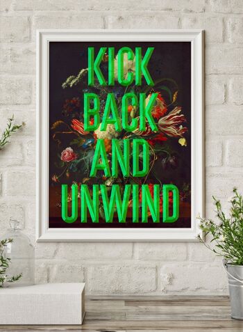 Impression de typographie Kick Back - 50x70 - Mat 2