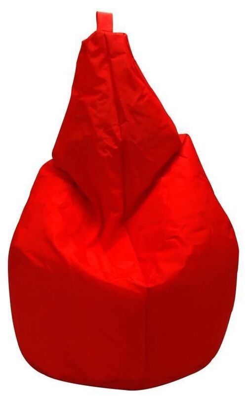 Dmora Poltrona a sacco a tinta unita, colore rosso, Misure 80 x 120 x 80 cm