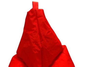 Dmora Pouf de couleur unie, rouge, Mesure 80 x 120 x 80 cm 2