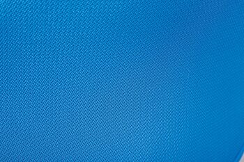 Dmora Fauteuil de bureau réglable en hauteur, avec assise en tissu doux bleu et blanc, 58x56x92/102 cm 5