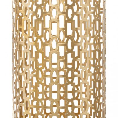 Dmora Portaombrelli rotondo, struttura in metallo dorato, colore oro, Misure 22,5 x 47,5 x 22,5 cm