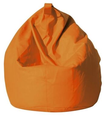 Dmora Élégant pouf pouf poire, couleur orange, mesures 80 x 120 x 80 cm