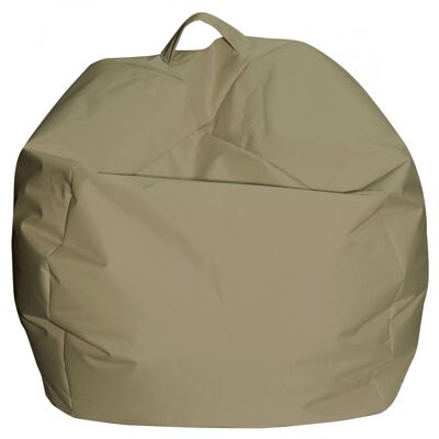 Dmora Pouf a sacco elegante, colore beige, Misure 65 x 50 x 65 cm