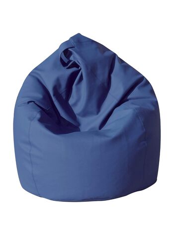 Dmora Elégant pouf pouf, couleur bleu, Mesures 80 x 120 x 80 cm 2