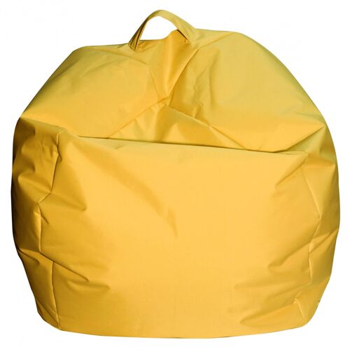 Dmora Pouf a sacco elegante, colore giallo, Misure 65 x 50 x 65 cm