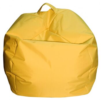 Dmora Élégant pouf poire, couleur jaune, Mesure 65 x 50 x 65 cm