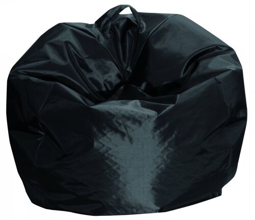 Dmora Pouf a sacco elegante, colore nero, Misure 65 x 50 x 65 cm